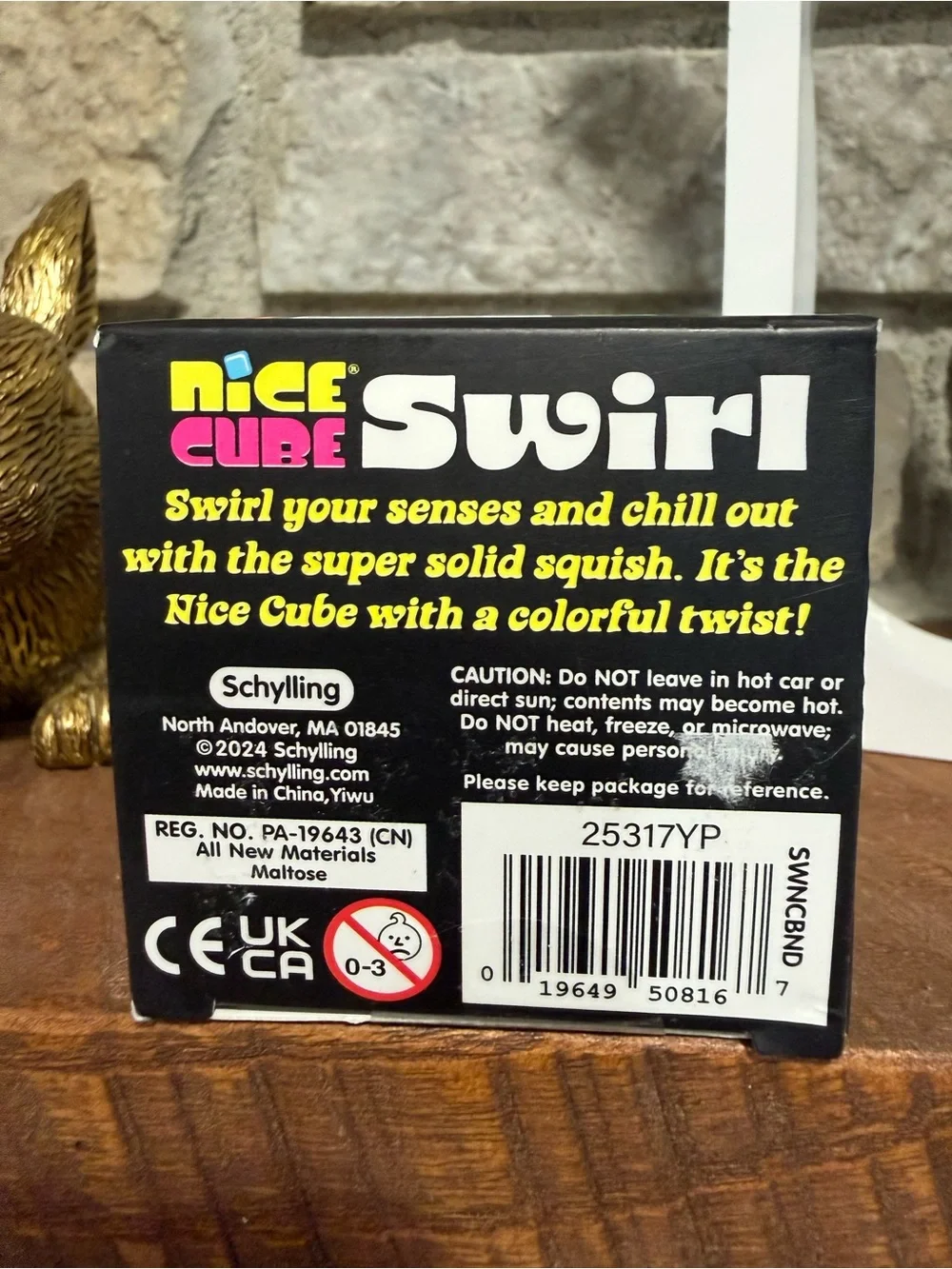 NeeDoh Nice Cube Swirl Super Solid Squish - Purple & Pink